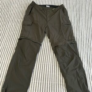 Columbia Men's Dark Green Convertible Cargo Pants